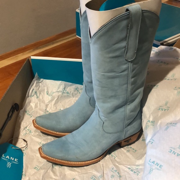 LANE Boots  Emma Jane Powder Blue sz7 - Picture 3 of 4